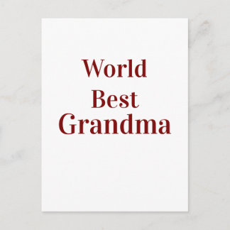 World best Grandma grandmother grandparents pink n Postcard
