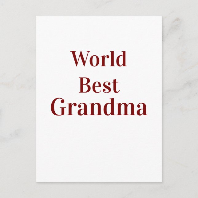 World best Grandma grandmother grandparents pink n Postcard (Front)