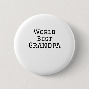 World best Grandpa add name text sports text simpl 6 Cm Round Badge