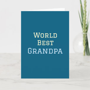 World best Grandpa add name text sports text simpl Card