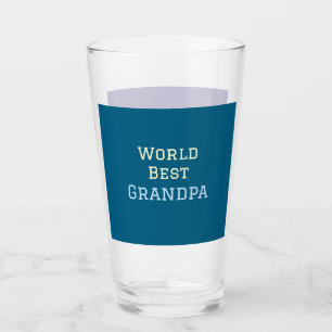 World best Grandpa add name text sports text simpl Glass