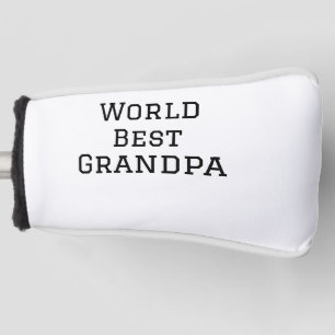 World best Grandpa add name text sports text simpl Golf Head Cover