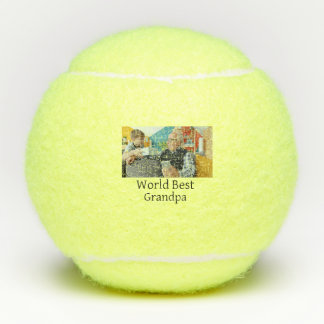 World best Grandpa add name text sports text simpl Tennis Balls