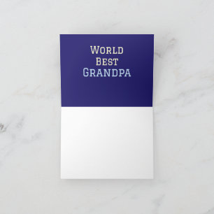 World best Grandpa add name text sports text simpl Thank You Card