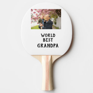 World best Grandpa photo name father's day grandpa Ping Pong Paddle