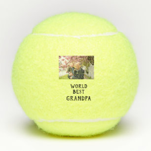 World best Grandpa photo name father's day grandpa Tennis Balls