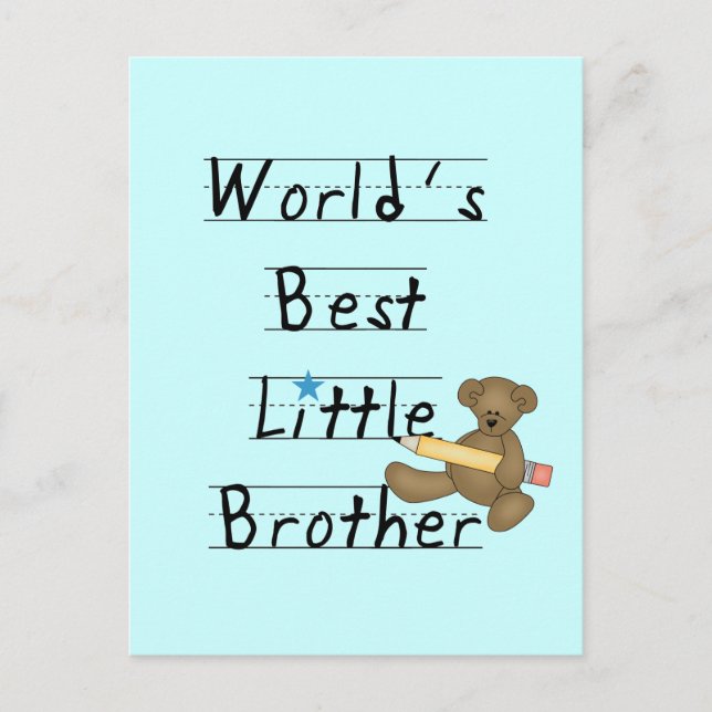 World Best Little Brother Tshirts and Gifts Postcard (Front)