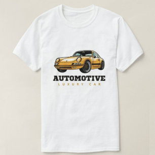 World Best Modern Car Print White T-shirt 