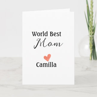 World best mom happy mother's day grandma namheart card