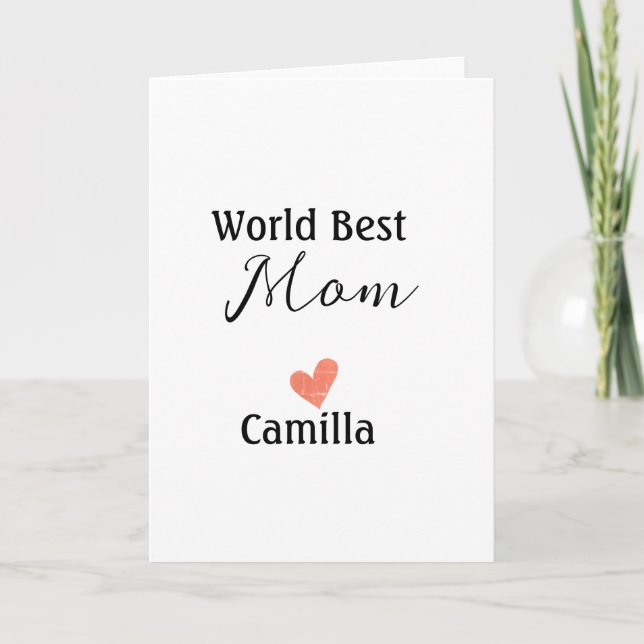 World best mom happy mother's day grandma namheart card (Front)