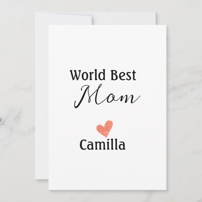 World best mom happy mother's day grandma namheart holiday card (Front)