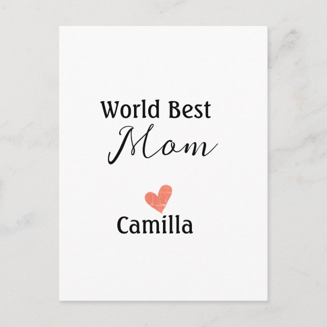 World best mom happy mother's day grandma namheart holiday postcard (Front)