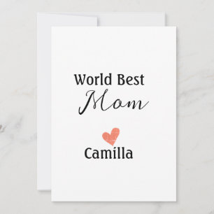 World best mom happy mother's day grandma namheart invitation