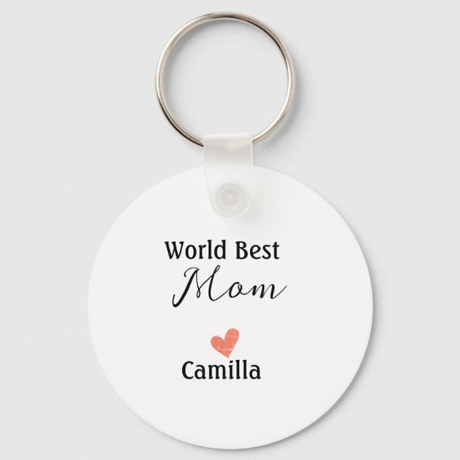 World best mom happy mother's day grandma namheart key ring (Front)