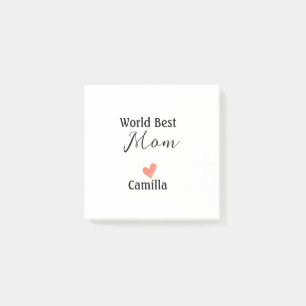 World best mom happy mother's day grandma namheart post-it notes