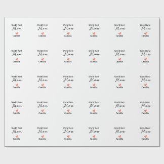 World best mom happy mother's day grandma namheart wrapping paper