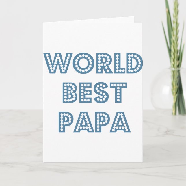 World Best Papa Card (Front)