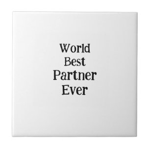 World best partner ever valentine's day lover gf ceramic tile