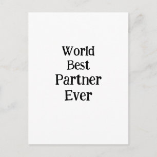 World best partner ever valentine's day lover gf postcard
