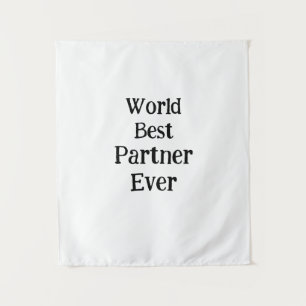 World best partner ever valentine's day lover gf tapestry