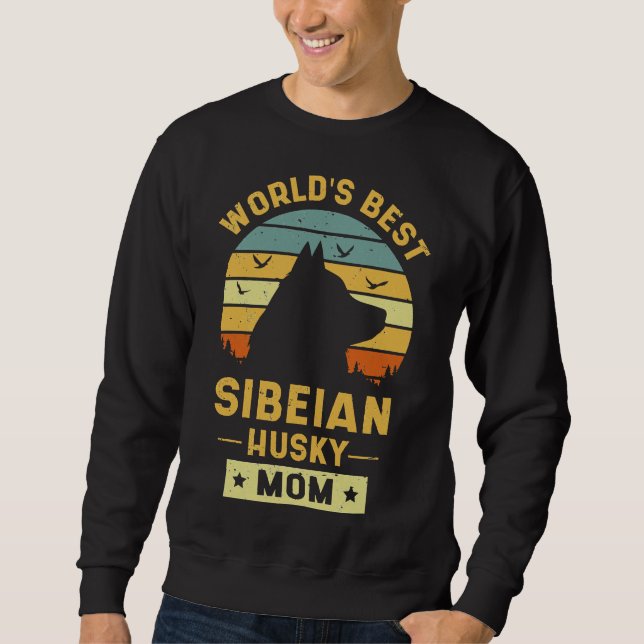 World Best Siberian Husky Mum 48 Sweatshirt (Front)