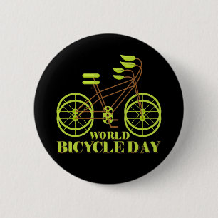 World Bicycle Day 6 Cm Round Badge