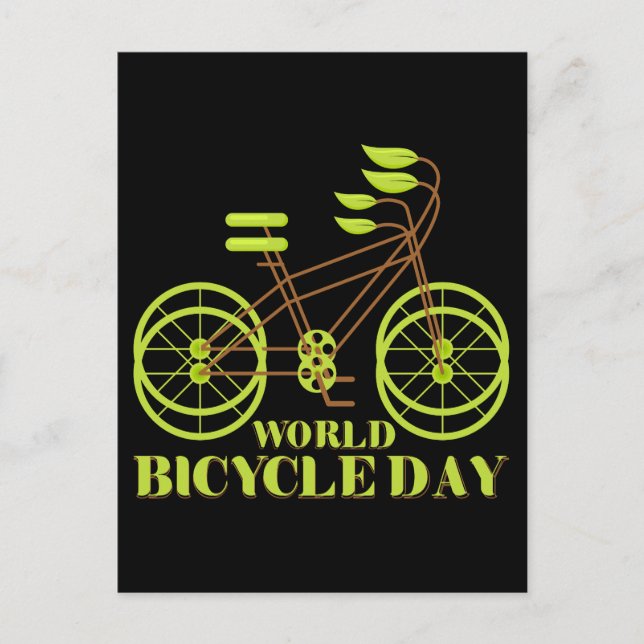 World Bicycle Day Postcard (Front)