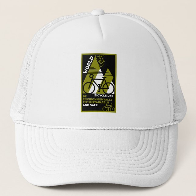 World Bicycle Day Trucker Hat (Front)