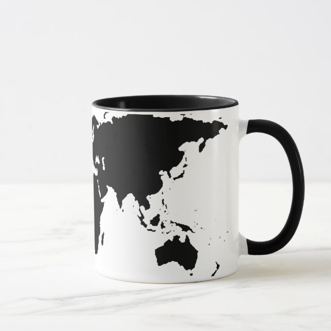 world black graphic map mug (Right)