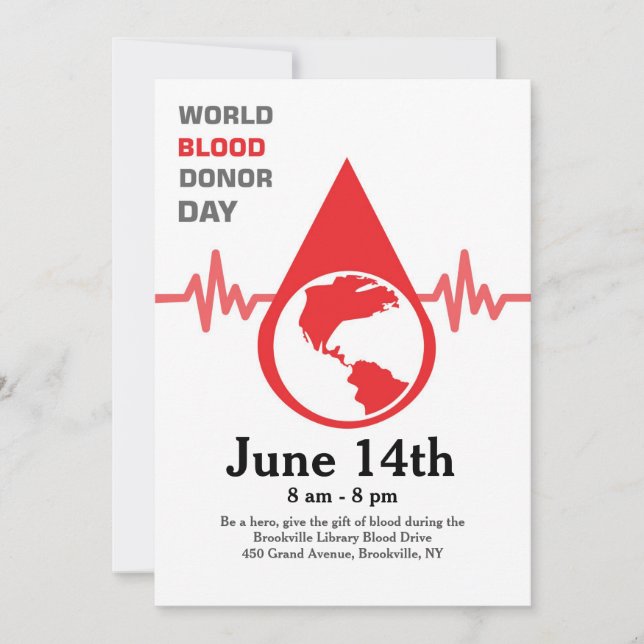 World Blood Donor Day Card (Front)
