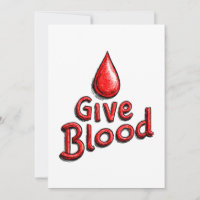 World Blood Donor Day - Give Blood Text with Drops
