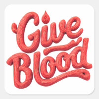 World Blood Donor Day - Glossy Blood Donation Text
