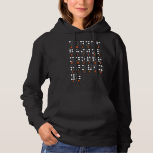 World Braille Day Alphabet Letters Impaired Dots B Hoodie