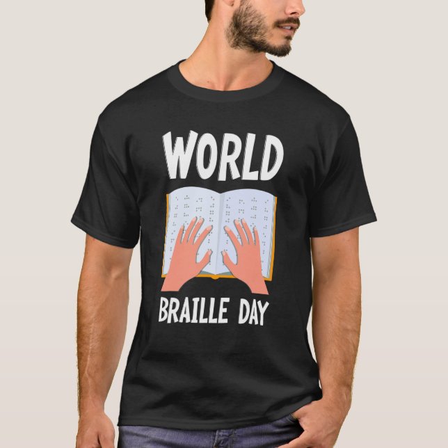World Braille Day United Nations T-Shirt (Front)