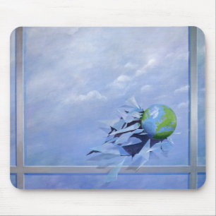 World Breaking Glass Mouse Pad