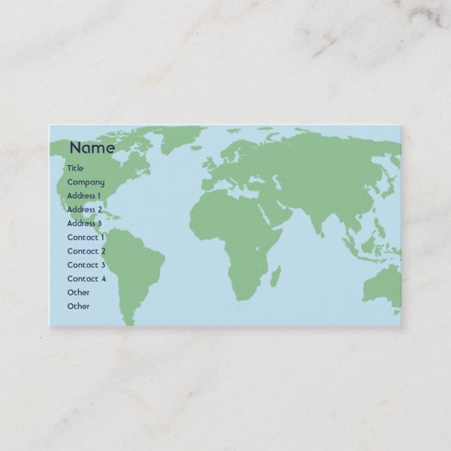 World - Business Card (Front)