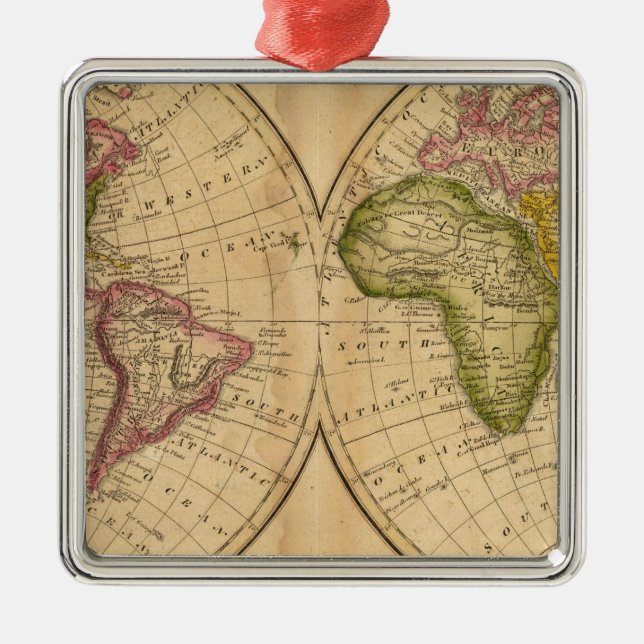 World by Worcester Metal Tree Decoration (Front)