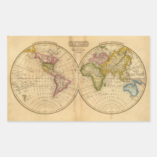 World by Worcester Rectangular Sticker (Front)