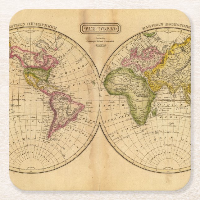 World by Worcester Square Paper Coaster (Front)