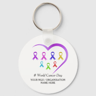 World Cancer Awareness Day Promotional Key Ring
