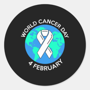 World Cancer Day 4. February 3 Classic Round Sticker