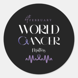 World Cancer Day February Support 2022 Classic Round Sticker