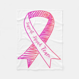 World Cancer Day Support Squad Team Breast Cancer Fleece Blanket