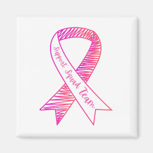 World Cancer Day Support Squad Team Breast Cancer Magnet