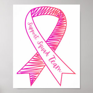 World Cancer Day Support Squad Team Breast Cancer Poster