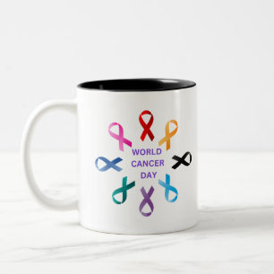 World Cancer Day Two-Tone Coffee Mug