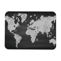 World Chalkboard Map