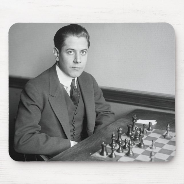 World Champion Chess Player, 1915 Mouse Pad (Front)