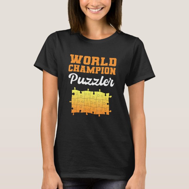 World Champion Puzzler Gamer T-Shirt (Front)