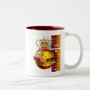 World Champions Spain 2010 futbol Two-Tone Coffee Mug
